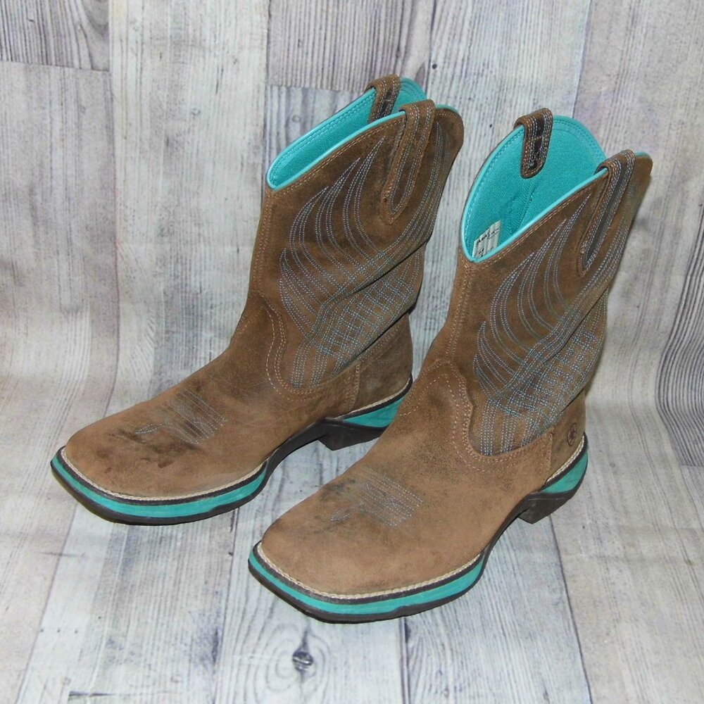 Ariat Anthem Venttek Distressed Java/Turquoise Co… - image 3